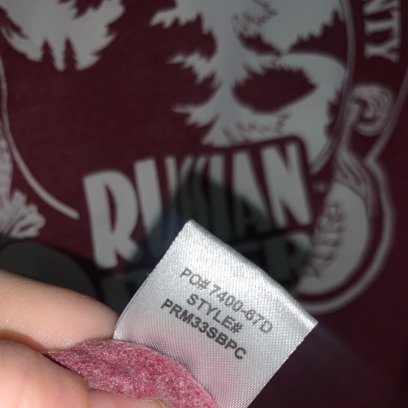 Russian River Brewery Maroon/Dark Red Hoodie - Unisex Small - Picture 7 of 9